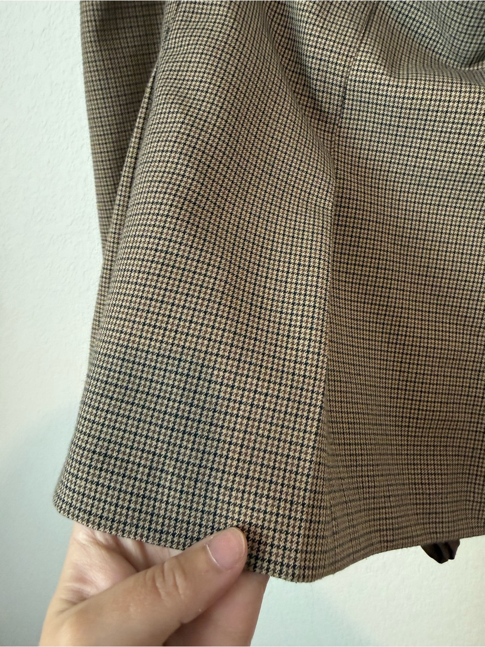 Abercrombie Brown Plaid Pleated Mini Skirt XL - Picture 3 of 6